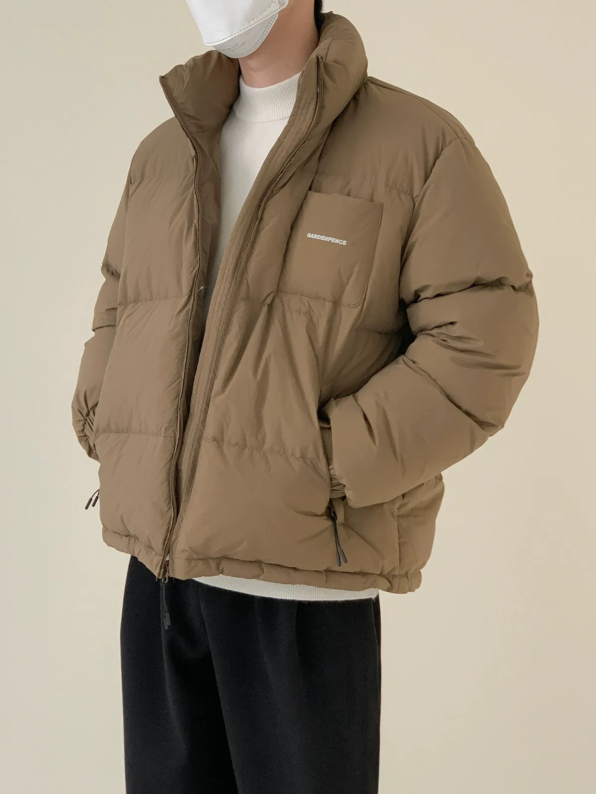 Zhou Solid Front Pocket Down Jacket