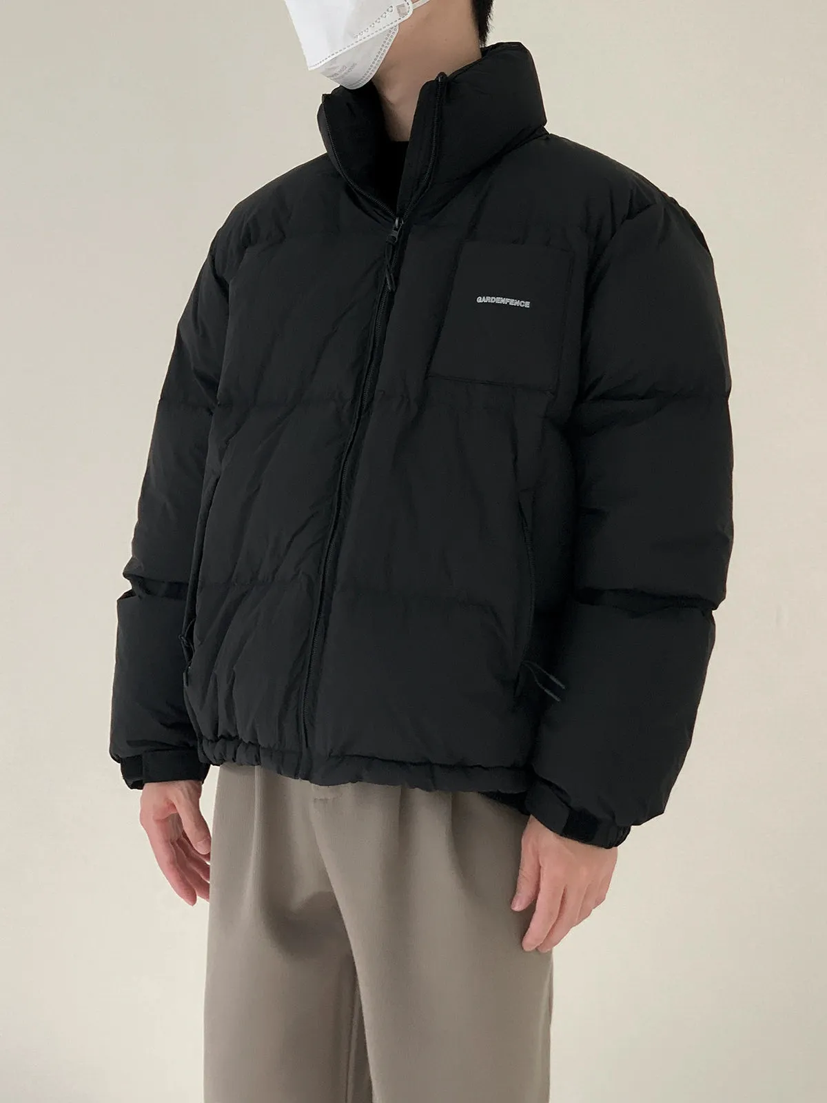 Zhou Solid Front Pocket Down Jacket